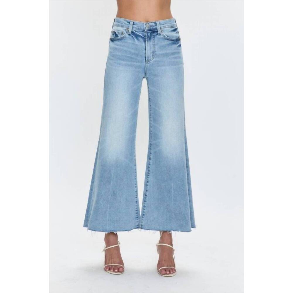 NEW PISTOLA izzy mid rise wide leg crop jean in strive